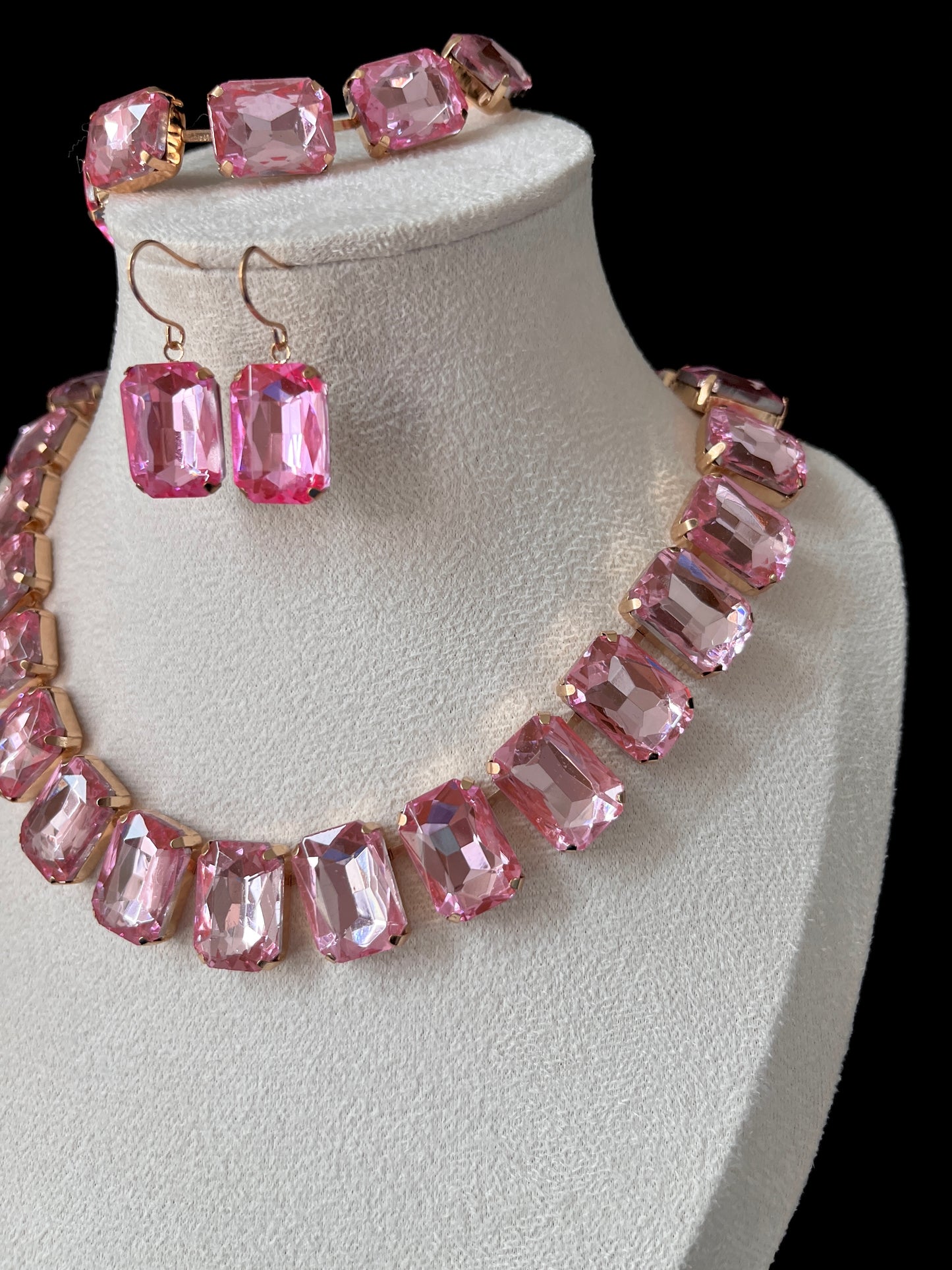 Chunky Pink Crystal Set