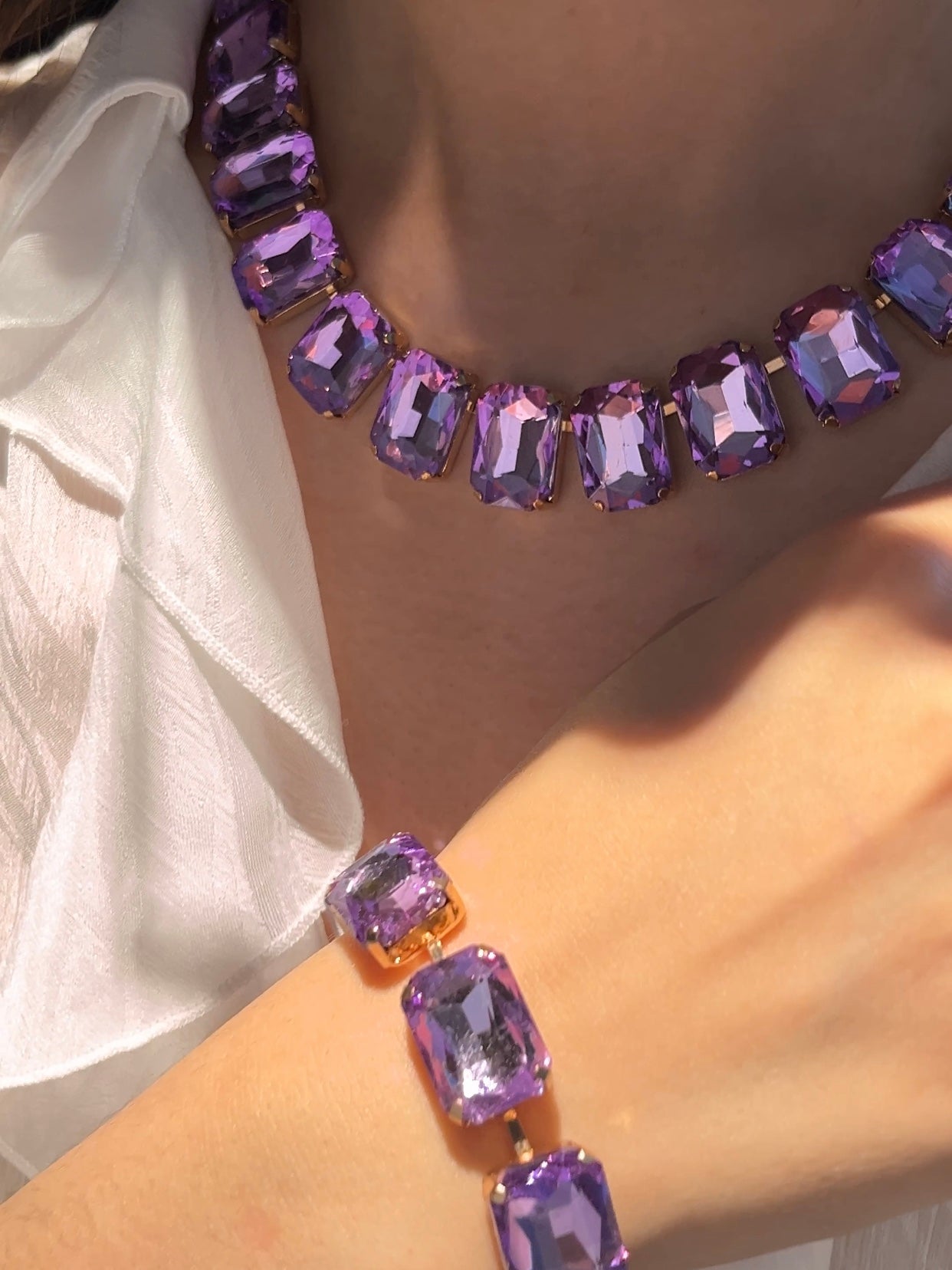Chunky Purple Crystal Set
