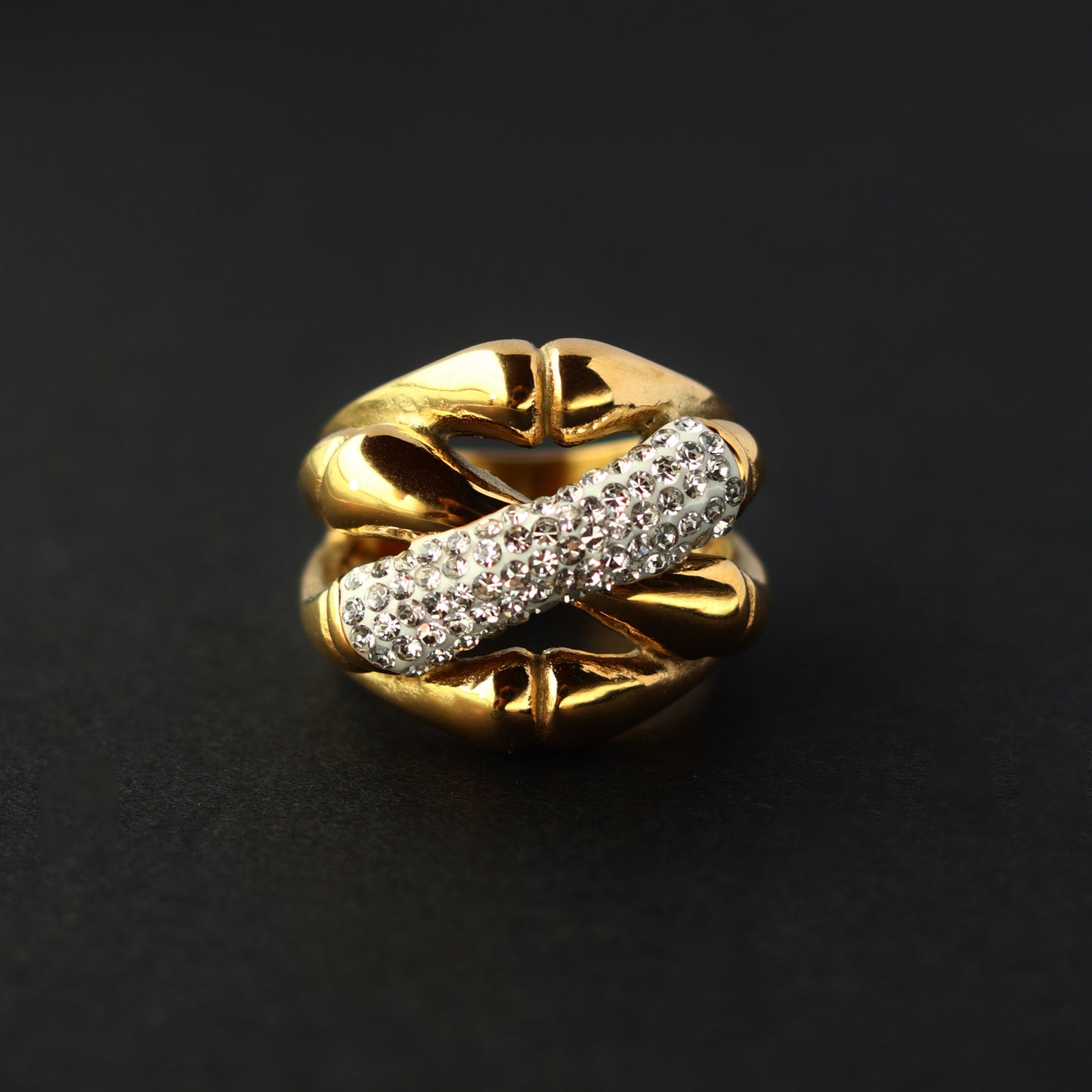 Bamboo Diamond Ring