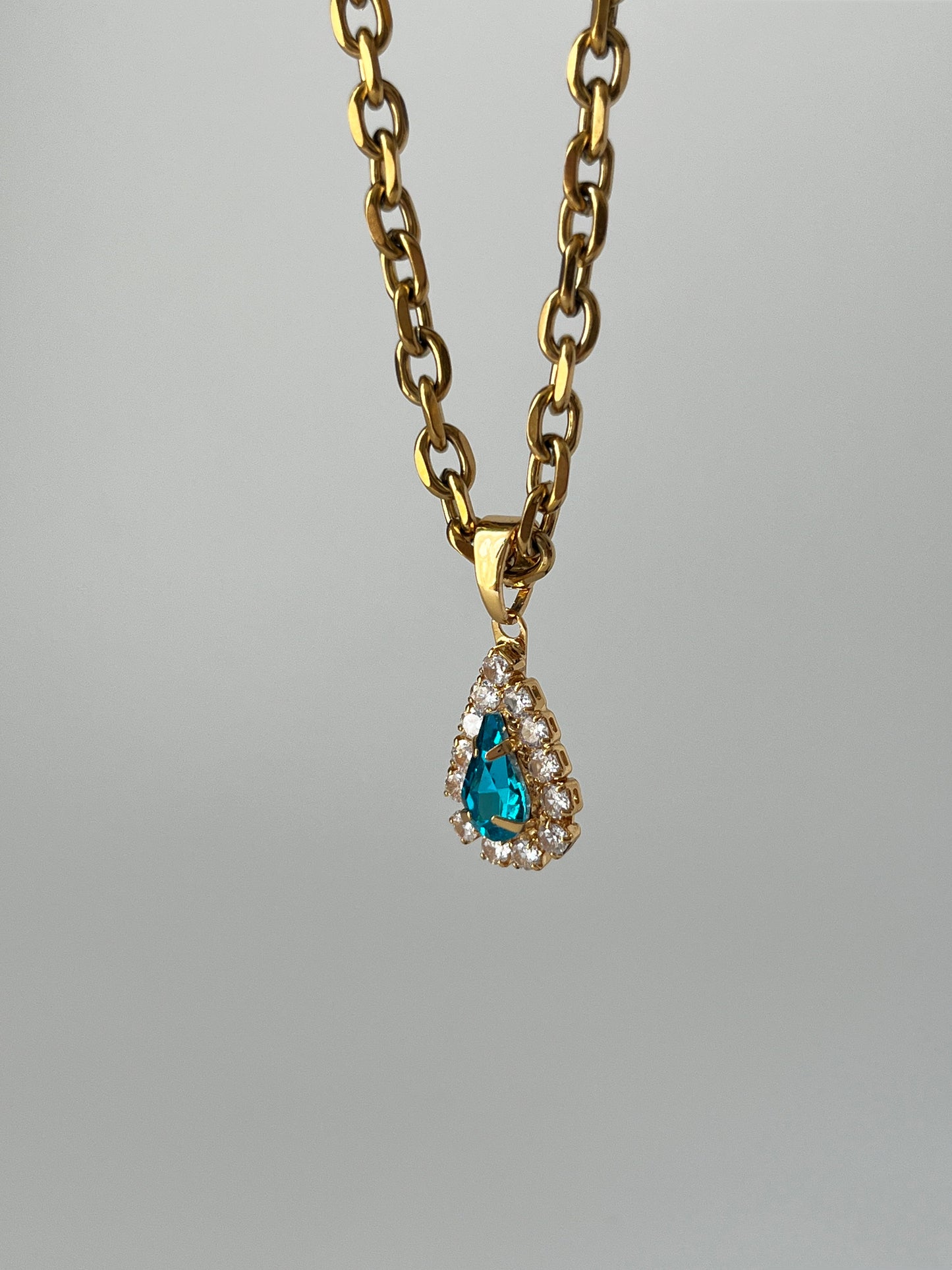 Pendentif Goutte de Rosée Azure