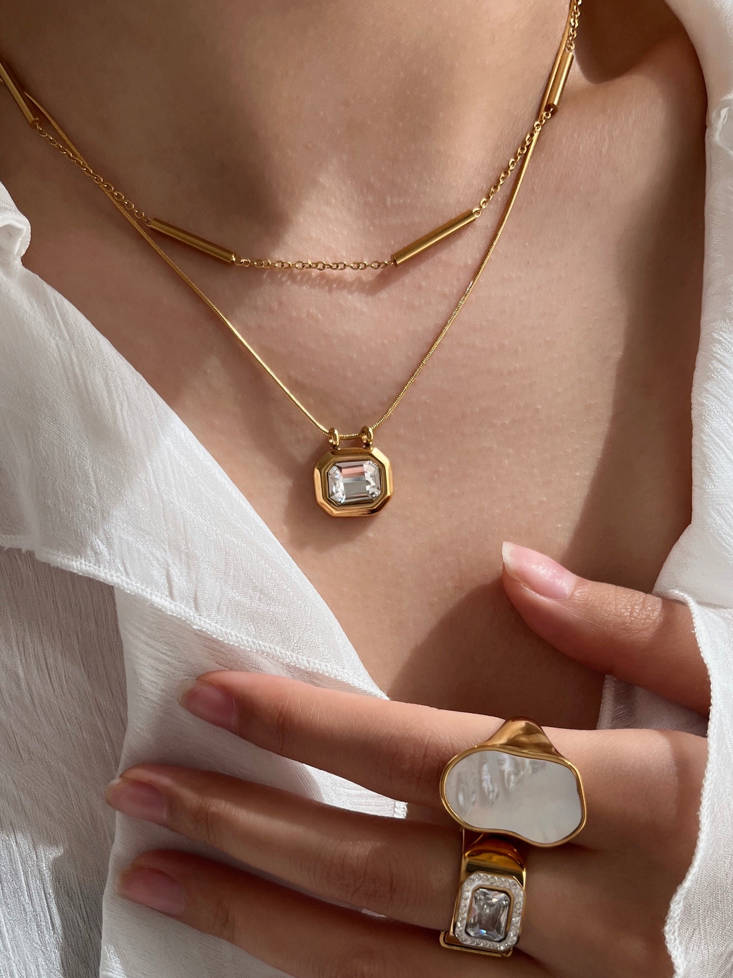 Crystal Frame Pendant