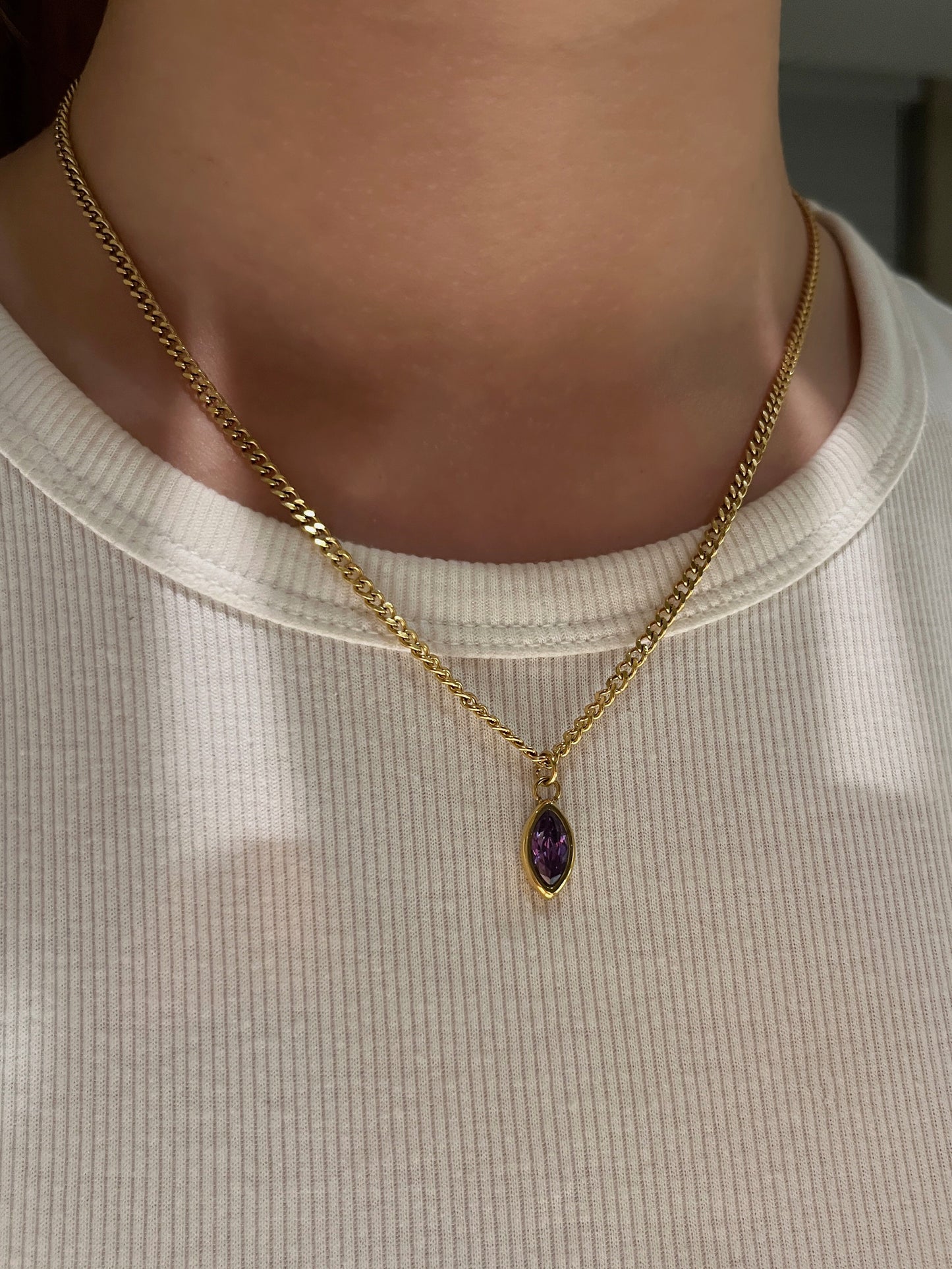 Marquise Amethyst Pendant