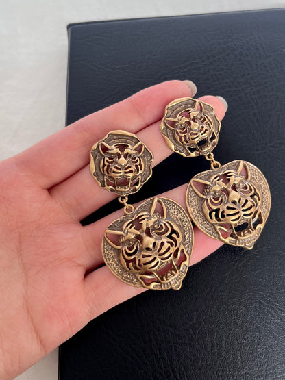 Retro Tiger Earrings