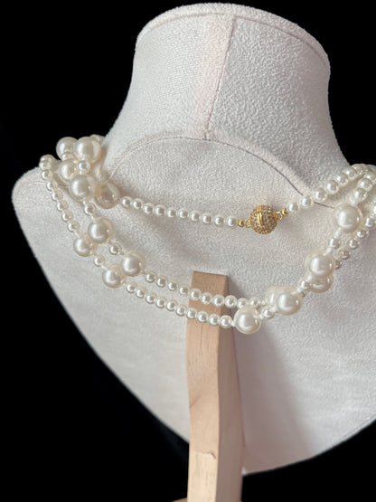 Triple-layer Pearl Necklace