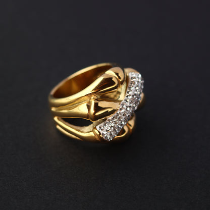 Bamboo Diamond Ring