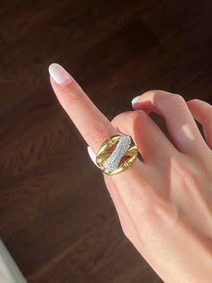 Bamboo Diamond Ring