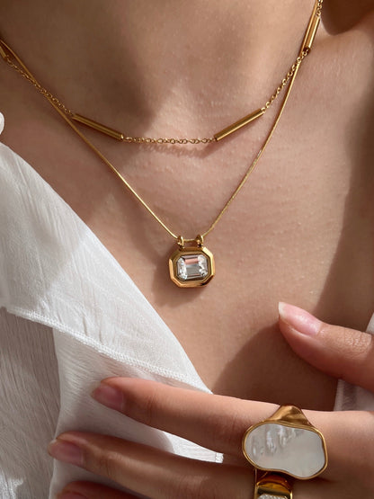 Crystal Frame Pendant