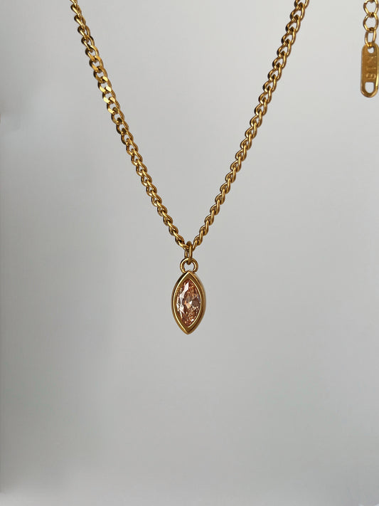 Morganite Marquise Pendant