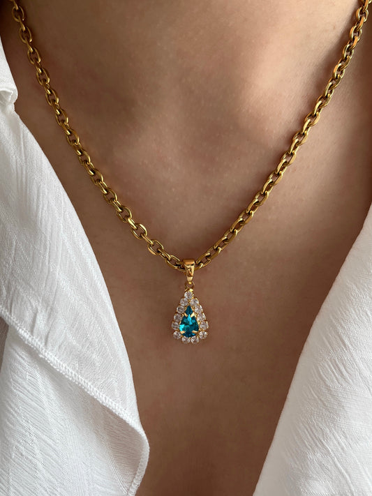 Azure Dewdrop Pendant