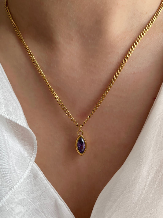 Marquise Amethyst Pendant