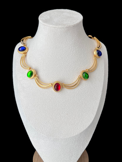 Hollywood Regency Bib Necklace