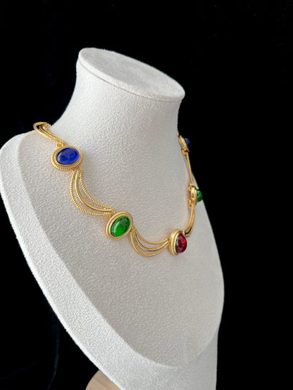 Hollywood Regency Bib Necklace